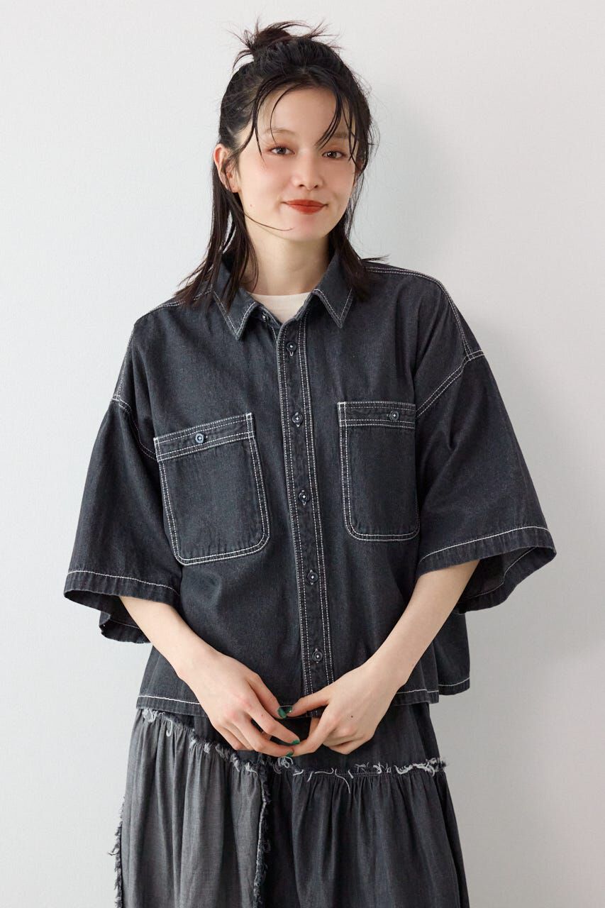 RODEO CROWNS「デニムワイドシャツ」|シャツ・ブラウス|