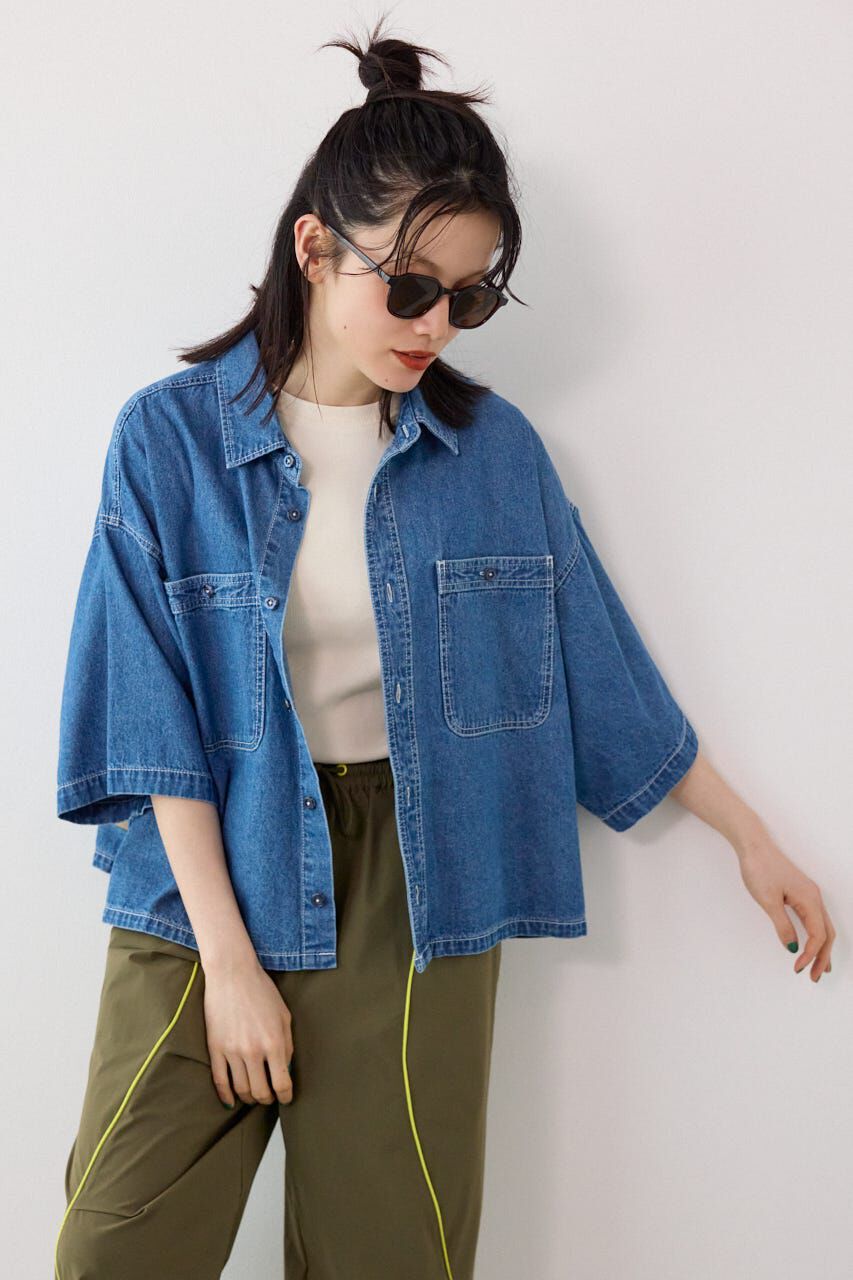RODEO CROWNS「デニムワイドシャツ」|シャツ・ブラウス|