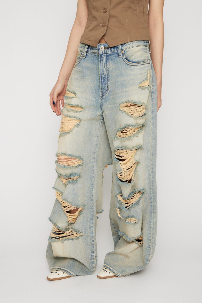 LAGUA GEM「MANY CRASH LOOSEY デニム」|デニム|