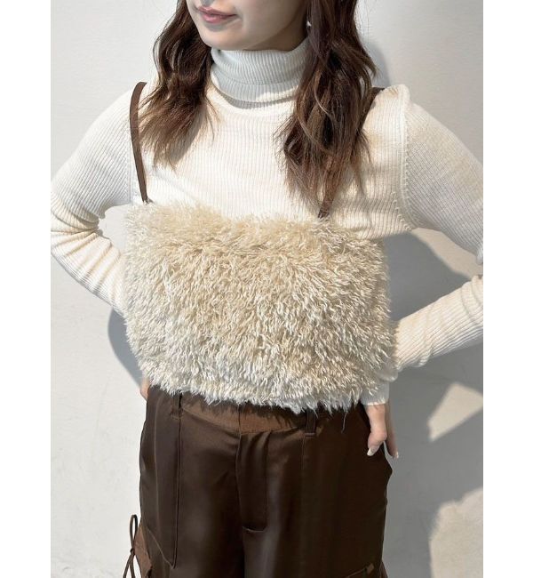 CALNAMUR「FAKE FAR BARE TOPS/フェイクファーベアトップス」|ニット・セーター|
