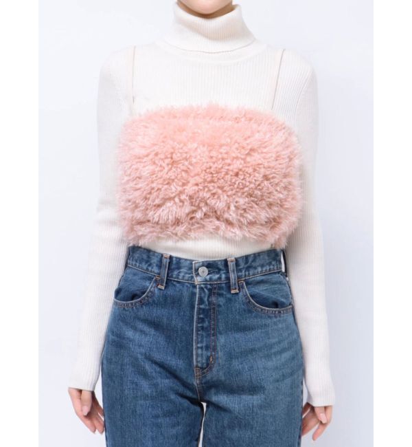 CALNAMUR「FAKE FAR BARE TOPS/フェイクファーベアトップス」|ニット・セーター|