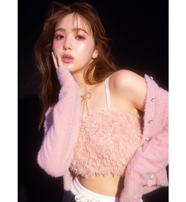 CALNAMUR「FAKE FAR BARE TOPS/フェイクファーベアトップス」|ニット・セーター|