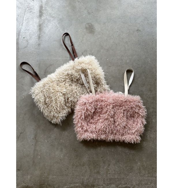 CALNAMUR「FAKE FAR BARE TOPS/フェイクファーベアトップス」|ニット・セーター|