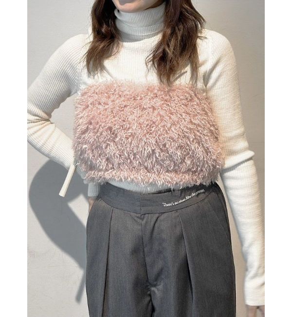 CALNAMUR「FAKE FAR BARE TOPS/フェイクファーベアトップス」|ニット・セーター|