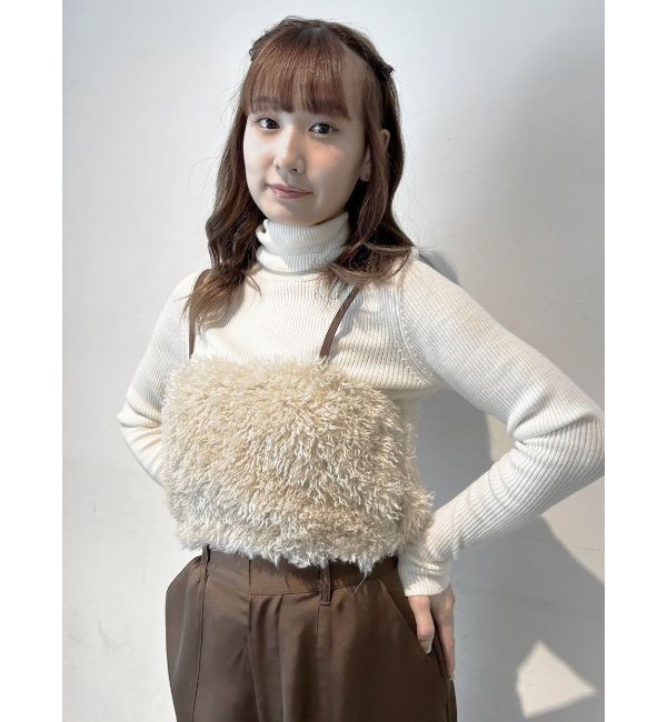 CALNAMUR「FAKE FAR BARE TOPS/フェイクファーベアトップス」|ニット・セーター|