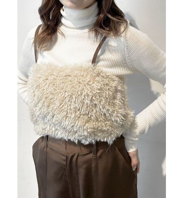 CALNAMUR「FAKE FAR BARE TOPS/フェイクファーベアトップス」|ニット・セーター|