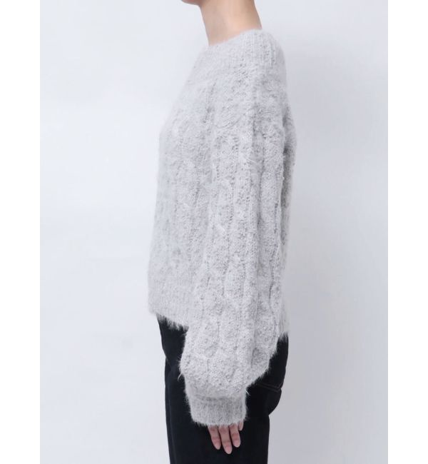 CALNAMUR「2WAY MIX YARN CABLE KNIT/２WAYヤーンケーブルニット」|ニット・セーター|