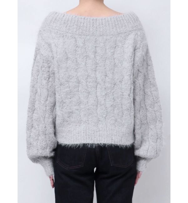 CALNAMUR「2WAY MIX YARN CABLE KNIT/２WAYヤーンケーブルニット」|ニット・セーター|