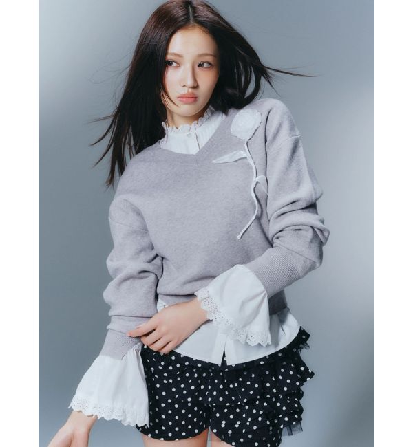 CALNAMUR「コットンフリルレースブラウス」|シャツ・ブラウス|