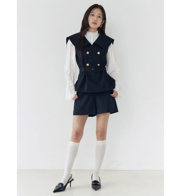 CALNAMUR「コットンフリルレースブラウス」|シャツ・ブラウス|