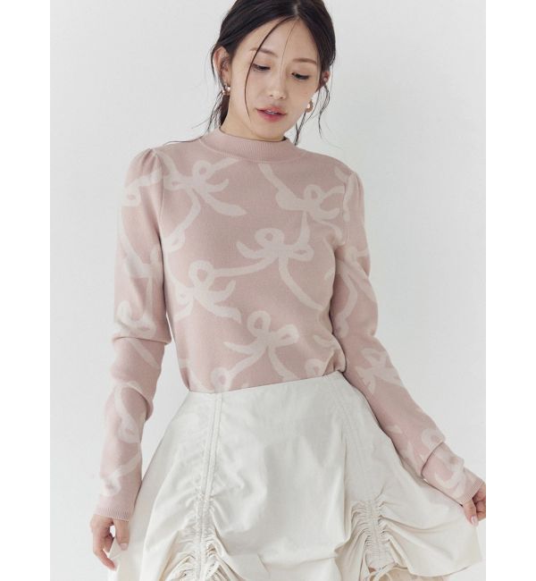 CALNAMUR「リボンパターンニット」|ニット・セーター|