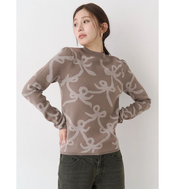 CALNAMUR「リボンパターンニット」|ニット・セーター|