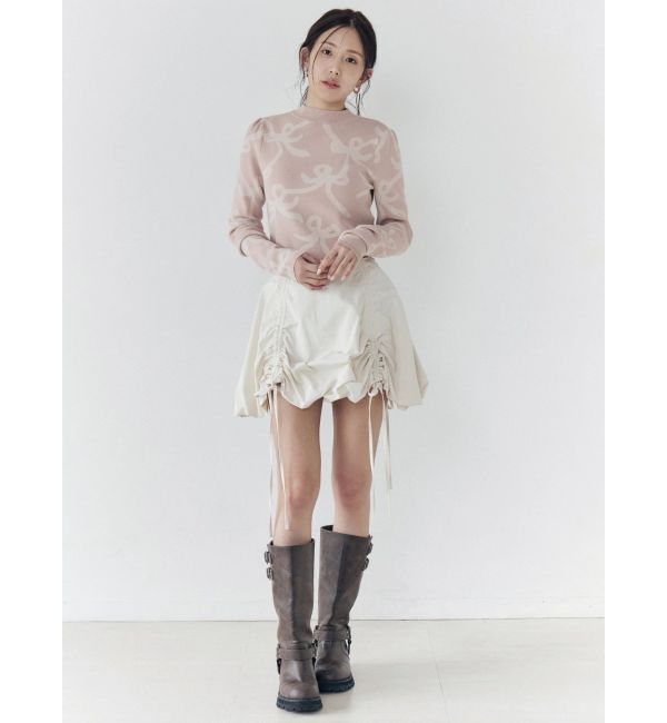 CALNAMUR「リボンパターンニット」|ニット・セーター|