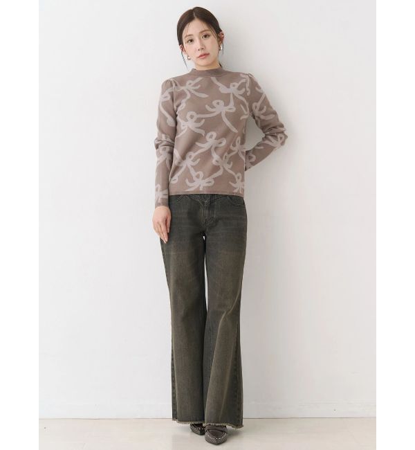 CALNAMUR「リボンパターンニット」|ニット・セーター|