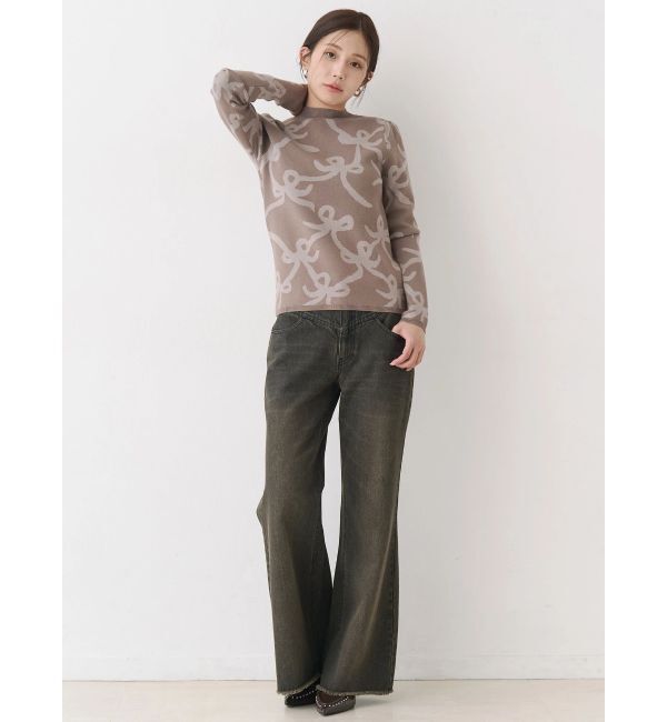 CALNAMUR「リボンパターンニット」|ニット・セーター|