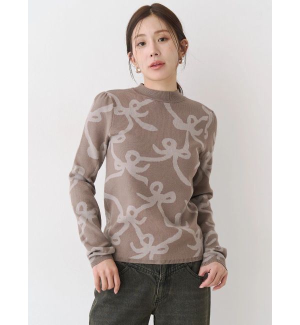 CALNAMUR「リボンパターンニット」|ニット・セーター|