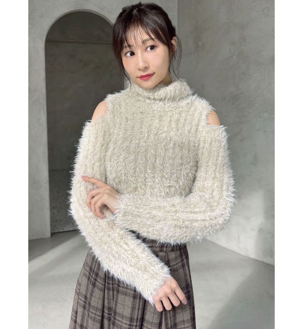 RESEXXY「ラメシャギータートルネックニットトップス」|ニット・セーター|