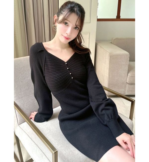 RESEXXY「バストデザインニットワンピース」|ワンピース|