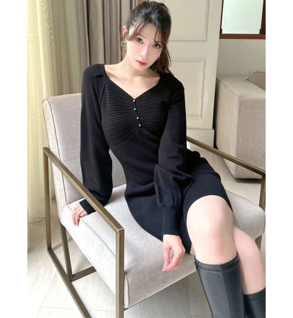 RESEXXY「バストデザインニットワンピース」|ワンピース|