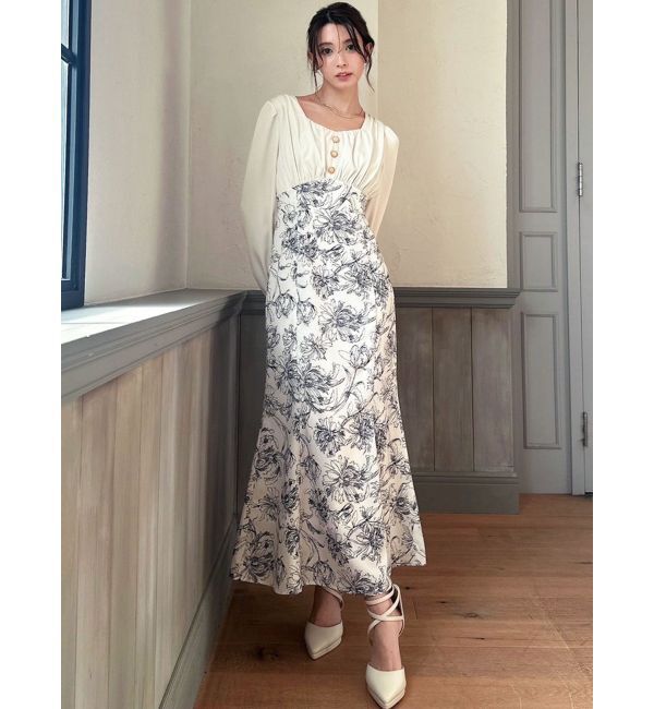 RESEXXY「フロントギャザーマーメイドワンピース」|ワンピース|