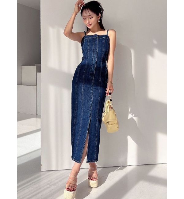 RESEXXY「カットアウトデニムワンピース【セットアップ着用可能】」|ワンピース|