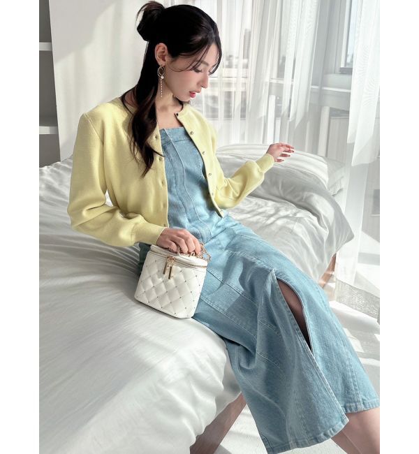 RESEXXY「カットアウトデニムワンピース【セットアップ着用可能】」|ワンピース|