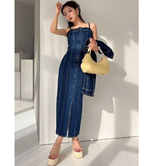 RESEXXY「カットアウトデニムワンピース【セットアップ着用可能】」|ワンピース|