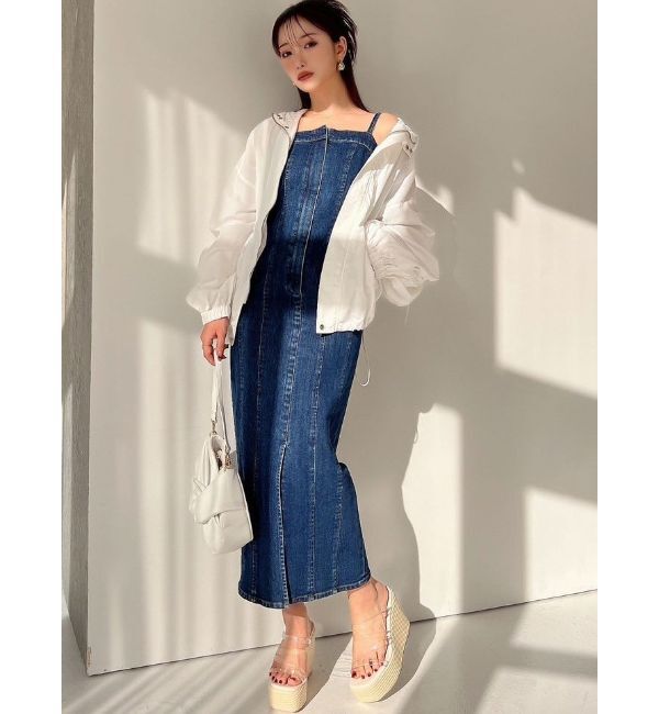 RESEXXY「カットアウトデニムワンピース【セットアップ着用可能】」|ワンピース|