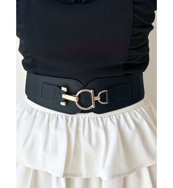 RESEXXY「ワイドゴムベルト」|ベルト|ブラック