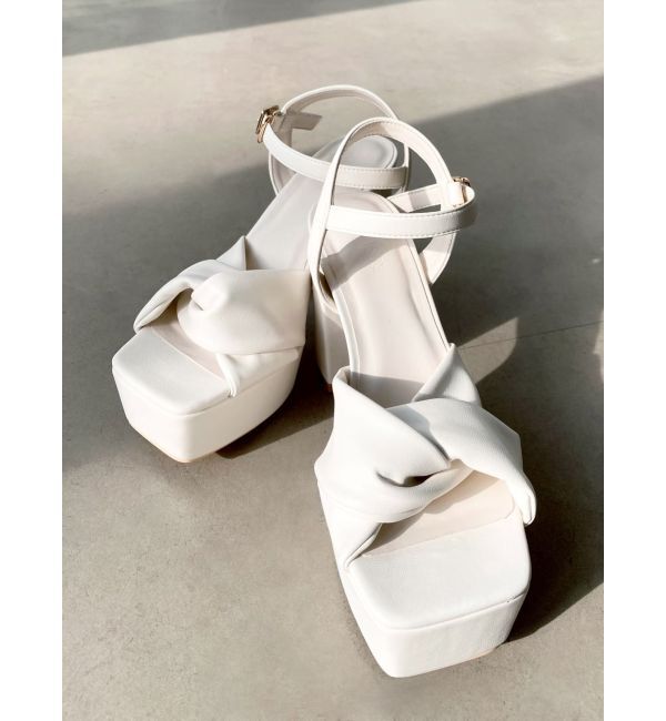 RESEXXY「ツイスト厚底サンダル」|サンダル|アイボリー