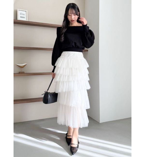 dazzlin「デコルテオープンスウェットトップス」|Tシャツ・カットソー|