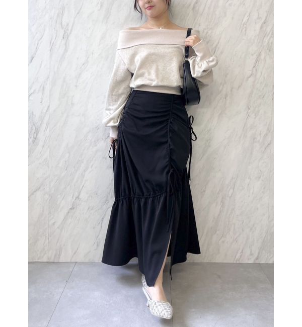 dazzlin「デコルテオープンスウェットトップス」|Tシャツ・カットソー|