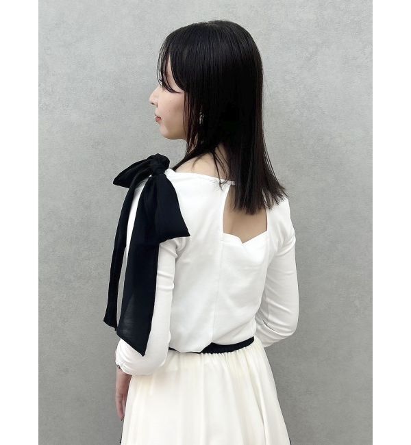 dazzlin「ネックドレープカットトップス」|Tシャツ・カットソー|