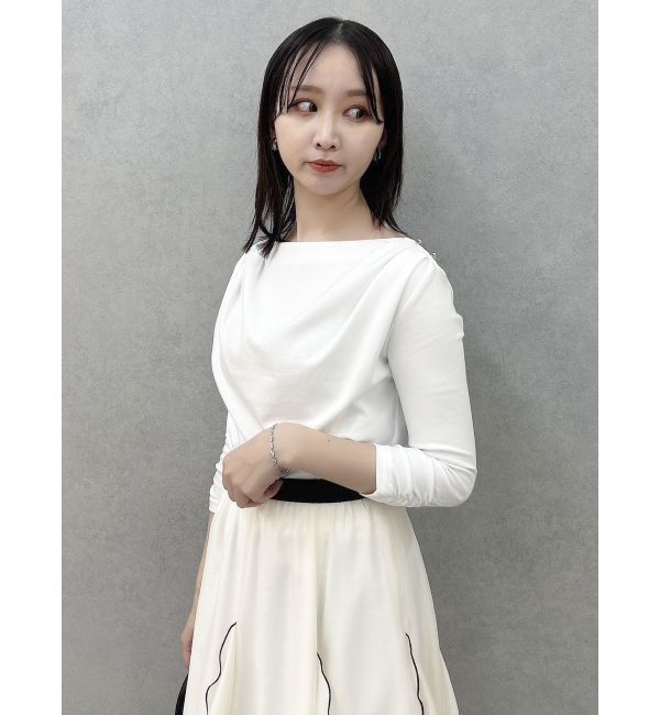 dazzlin「ネックドレープカットトップス」|Tシャツ・カットソー|