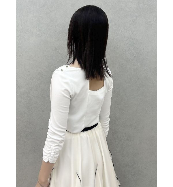 dazzlin「ネックドレープカットトップス」|Tシャツ・カットソー|