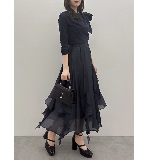 dazzlin「ネックドレープカットトップス」|Tシャツ・カットソー|