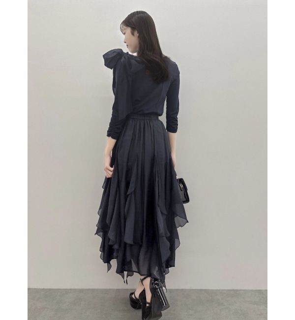 dazzlin「ネックドレープカットトップス」|Tシャツ・カットソー|