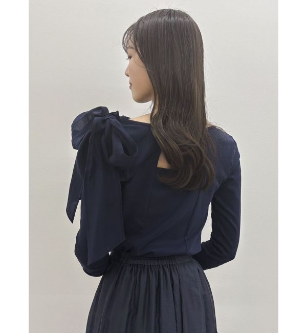 dazzlin「ネックドレープカットトップス」|Tシャツ・カットソー|