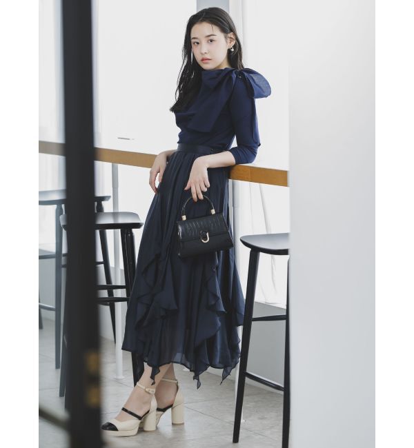 dazzlin「ネックドレープカットトップス」|Tシャツ・カットソー|