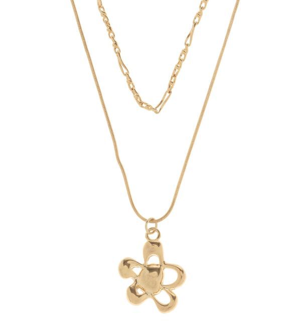 EMODA「フラワーモチーフダブルネックレス」|ネックレス|