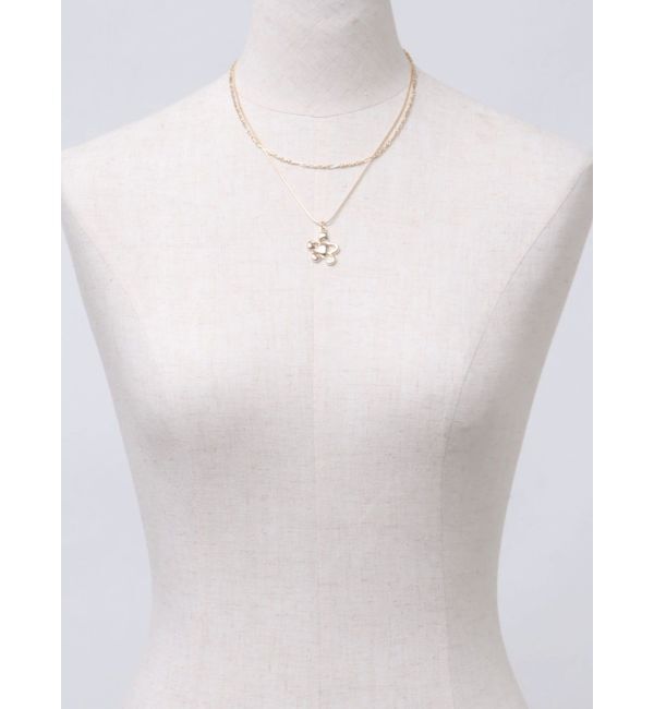 EMODA「フラワーモチーフダブルネックレス」|ネックレス|