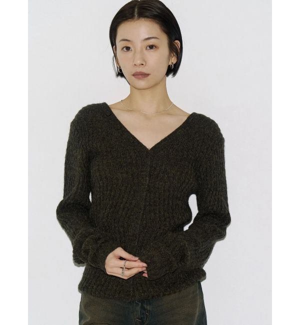 EMODA「【VEQUM】WAVING V NECK KNIT」|ニット・セーター|