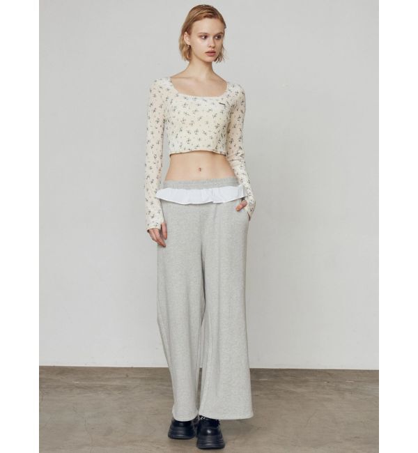 EMODA「シアーベロアプレートクロップトップ」|Tシャツ・カットソー|