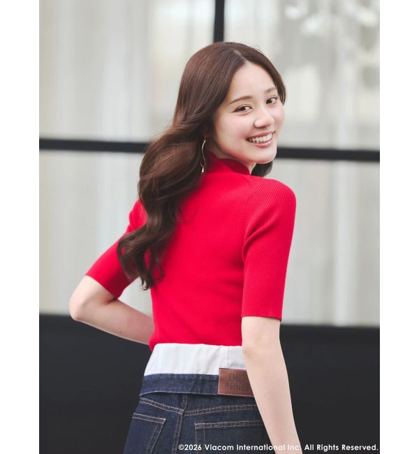 MERCURYDUO「【EMILY IN PARISコラボ】2WAYハイウエストワイドデニムパンツ」|その他|