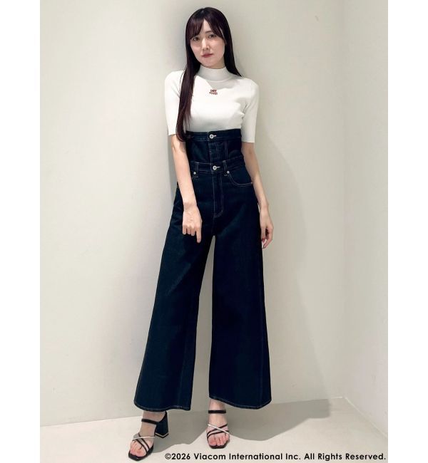 MERCURYDUO「【EMILY IN PARISコラボ】2WAYハイウエストワイドデニムパンツ」|その他|