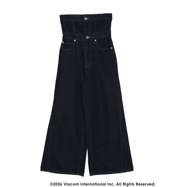 MERCURYDUO「【EMILY IN PARISコラボ】2WAYハイウエストワイドデニムパンツ」|その他|