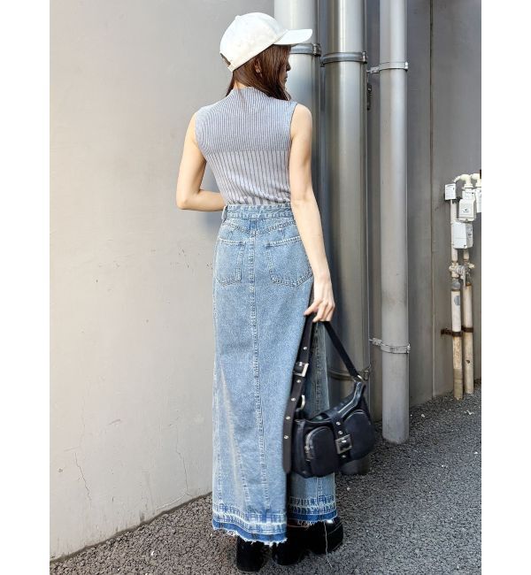 MURUA「リブデザインハイネックノースリーブニット」|ニット・セーター|