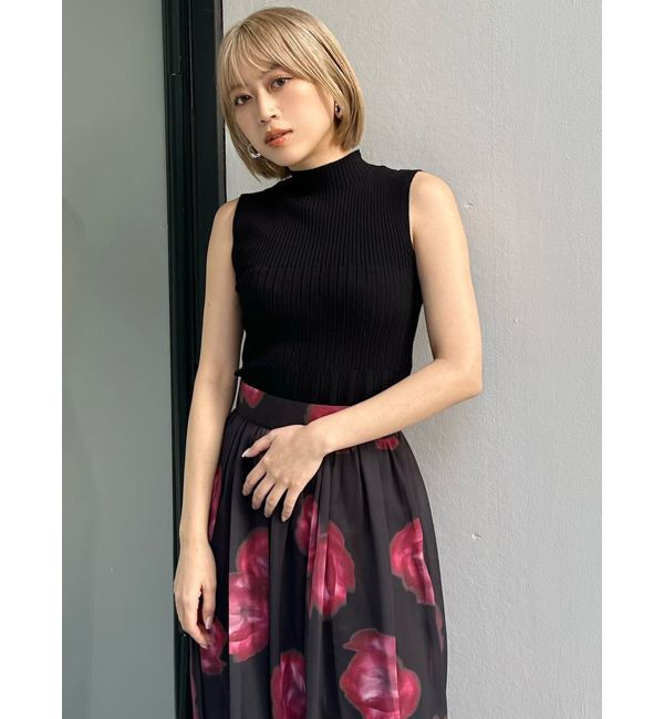 MURUA「リブデザインハイネックノースリーブニット」|ニット・セーター|