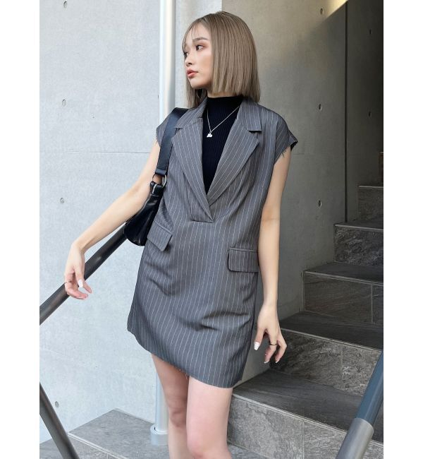 MURUA「リブデザインハイネックノースリーブニット」|ニット・セーター|