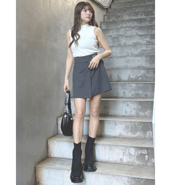 MURUA「リブデザインハイネックノースリーブニット」|ニット・セーター|